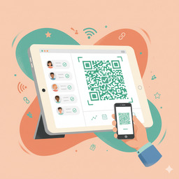 Ilustrasi buku tamu digital